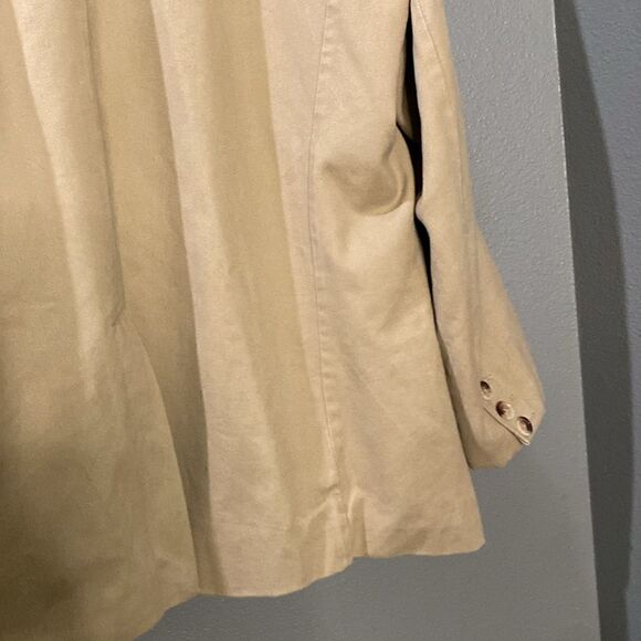 Vintage Y2K Old Navy Brushed Cotton Twill Tan Classic Soft Blazer Jacket - Picture 9 of 14